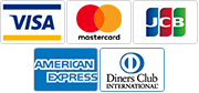 VISA / MasterCard / JCB / AMERICAN EXPRESS / Diners Club INTERNATIONAL