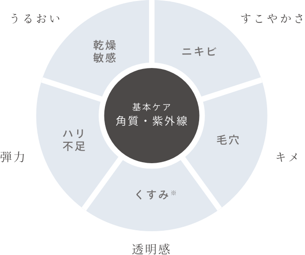 美肌の5大要素を整えるスキンケア