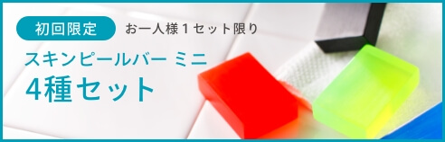 初回限定 お一人様1セット限り スキンピールバー ミニ 4種セット